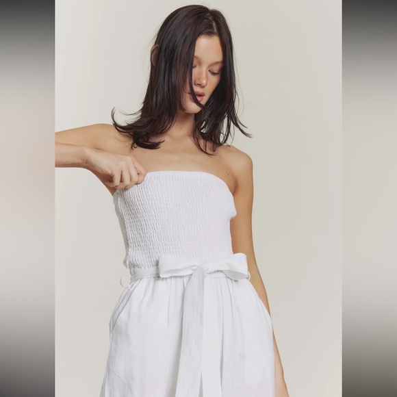 Smocked Linen Jumpsuit (S-L in stock) - Picture 5 of 5